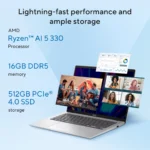 ASUS Vivobook 14 M1407KA-LY219WS - AMD Ryzen AI 5 330 / 16GB DDR5 / 512GB  / AMD Radeon™ Graphics / 14" FHD+ 60Hz / Windows 11 Home / Ms-Office Home 2024 / 1.46 Kgs / 1-Year Global Warranty (Copy) - Image 3