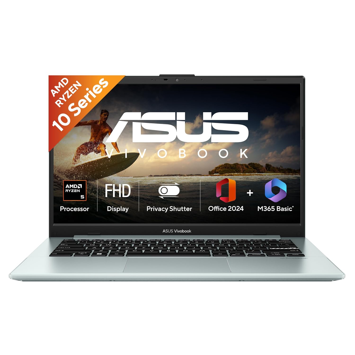 E1404FA ASUS Vivobook Go 14 E1404FA-EB1237WS - AMD Ryzen™ 5 40 / 8GB DDR5 / 512GB / Intel® Graphics / 14" FHD 60Hz / Windows 11 Home / Ms-Office Home 2024 / 1.38 Kgs / 1-Year Global Warranty - Image 1