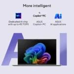 ASUS Vivobook 16 X1607QA-MB050WS - Snapdragon X X1 26 100 / 16GB LPDDR5X / 512GB  / Qualcomm® Adreno / 16" WUXGA 60Hz / Windows 11 Home / Ms-Office Home 2024 / 1.88 Kgs / 1-Year Global Warranty - Image 8
