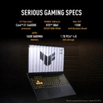 ASUS TUF Gaming F16 FX608JPR-QT073WS - Intel Core i7 14650HX  / 16GB DDR5 / 1TB  / RTX 5070 - 8GB / 16" 2.5K WQXGA 165Hz / Windows 11 Home / Ms-Office Home 2024 / 2.20 Kgs / 1-Year Global Warranty - Image 5