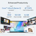 ASUS Vivobook S14 S3407AA-SF059WS - Intel Core Ultra 5 325  / 16GB / 512GB  / Intel Graphics / 14" FHD+ OLED 60Hz / Windows 11 Home / Ms-Office Home 2024 / 1.40 Kgs / 1-Year Global Warranty - Image 4