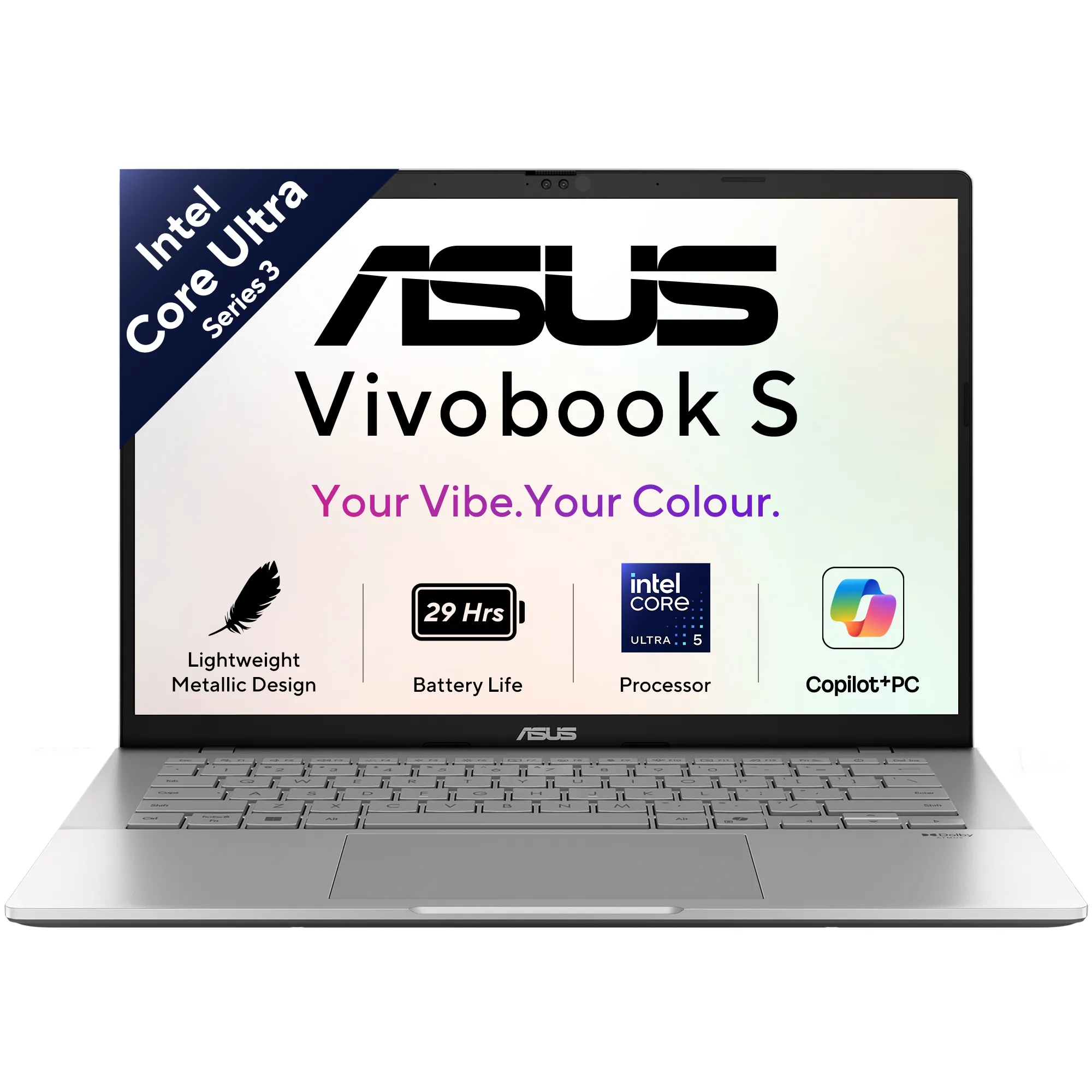 S14 S3407AA ASUS Vivobook S14 S3407AA-SF059WS - Intel Core Ultra 5 325 / 16GB / 512GB / Intel Graphics / 14" FHD+ OLED 60Hz / Windows 11 Home / Ms-Office Home 2024 / 1.40 Kgs / 1-Year Global Warranty - Image 1