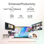 ASUS Vivobook S16 S3607AA-SH090WS - Intel Core Ultra 7 355H  / 16GB / 1TB  / Intel Graphics / 16" FHD+ OLED 60Hz / Windows 11 Home / Ms-Office Home 2024 / 1.70 Kgs / 1-Year Global Warranty - Image 4