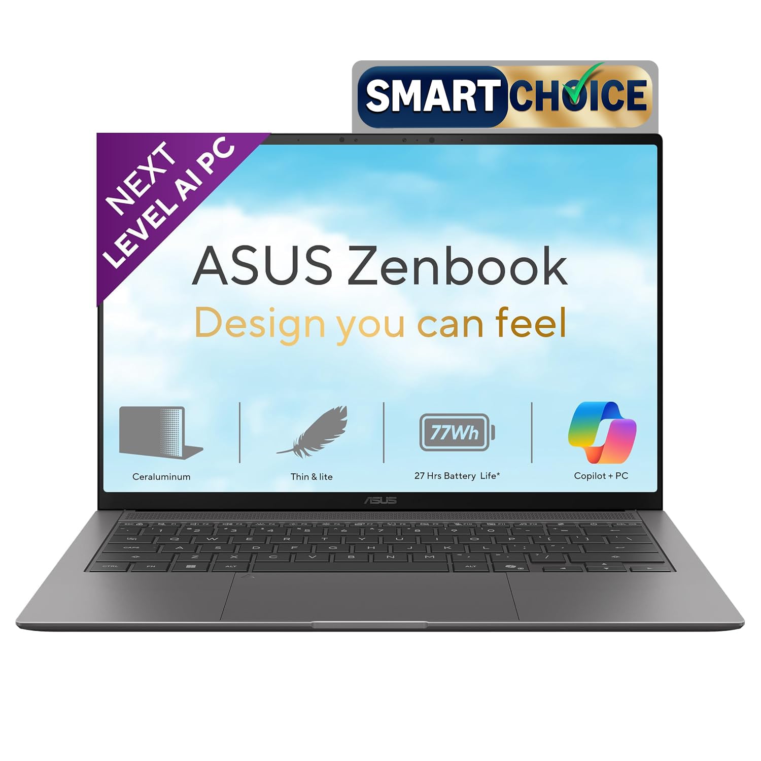 SU361WS ASUS Zenbook S14 UX5406AA-SU361WS - Intel Core Ultra 7 355 / 16GB / 512GB / Intel Graphics / 14” 3K OLED Touch 120Hz / Windows 11 Home / Ms-Office Home 2024 / 1.20 Kg / 1-Year Global Warranty. - Image 1