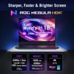 ASUS ROG Strix Scar 18 G835LWG-TQ363WS - Intel Core Ultra 9 Processor 290HX Plus / 32GB DDR5 / 1TB / RTX 5080 -16GB / 18" 4K Mini LED ROG Nebula HDR 240Hz / Windows 11 Home / Ms-Office Home 2024 / 3.73 Kgs / 1-Year Global Warranty - Image 2