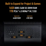 ASUS TUF Gaming F16 FX608JMI-TU251WS - Intel Core i7 14650HX  / 16GB DDR5 / 1TB  / RTX 5060 - 8GB / 16" FHD+ 144Hz / Windows 11 Home / Ms-Office Home 2024 / 2.20 Kgs / 1-Year Global Warranty - Image 3