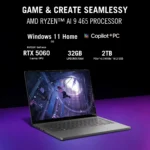 ROG Zephyrus G14 GA403GM-SY132WS- AMD Ryzen AI 9 465 / 32GB LPDDR5X / 2TB  / RTX 5060 - 8GB / 14" 3K OLED ROG Nebula 120Hz / Windows 11 Home / Ms-Office Home 2024 / 1.50 Kgs / 1-Year Global Warranty - Image 5