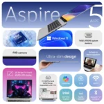 ACER Aspire 5 UN.370SI.002 - Intel Core Ultra 5 125H / 16GB LPDDR5 / 512GB / Intel®UHD Graphics / 14" WUXGA (1920x1200) / Windows 11 Home / Ms Office Home & Student / 1.2 Kgs / 1-Year Warranty - Image 2
