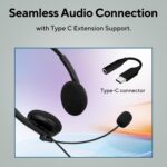 ASUS Headset EH100 - Noise-Canceling Microphone / Wired / Type C / 330° Rotating Earcups / 1 Year Warranty - Image 2