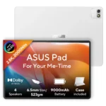 ASUS Pad T3201 T3201M5A-TL005DW - MediaTek® MT8792Z (D8300) / 8GB LPDDR5X / 256GB UFS3.1 / 12.2" Touch 2.8K OLED 144Hz / Android 16  / Pure White / 0.52 Kgs / 1-Year Warranty