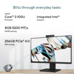 ASUS AiO V440VAB-KBC3005WS -Intel Core 3 100U / 8GB DDR5 / 256GB SSD/ Intel® Graphics / 23.8" FHD (1920 x 1080) 100Hz / Wireless Keyboard & Mouse / Windows 11 Home / Ms Office Home / Black / 1-Year Warranty - Image 2