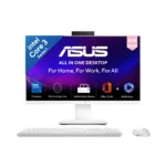 ASUS AiO V470VAB-KWC3003WS -Intel Core 3 100U / 8GB DDR5 / 512GB / Intel® Graphics / 27" FHD (1920 x 1080) 100Hz / Wireless Keyboard & Wireless Mouse / Windows 11 Home / Ms Office Home / White / 1-Year Warranty