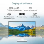 ASUS AiO V470VAB-KWC3003WS -Intel Core 3 100U / 8GB DDR5 / 512GB / Intel® Graphics / 27" FHD (1920 x 1080) 100Hz / Wireless Keyboard & Wireless Mouse / Windows 11 Home / Ms Office Home / White / 1-Year Warranty - Image 3